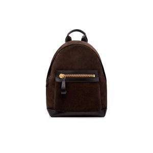 Pánské Batohy Tom Ford Semišové Buckley Ebony | 021359-OPX