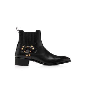 Pánské Boty Tom Ford Burnished Læder Rupert Jodhpur Černé | 013698-CJT