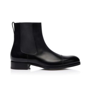 Pánské Boty Tom Ford Edgar Chelseas Černé | 381265-WVA