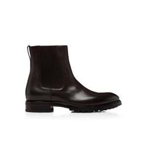 Pánské Boty Tom Ford Small Grain Læder Stuart Chelsea Hnědé | 175280-EKN