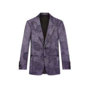 Pánské Bundy Tom Ford Flower Jacquard Cooper Fialové | 407921-RSO