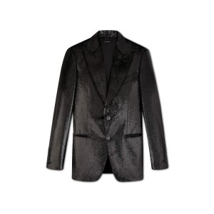 Pánské Bundy Tom Ford Lurex Velvet Atticus Cocktail Černé | 432190-EWB
