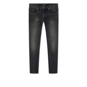 Pánské Džíny Tom Ford Aged Black Wash Slim Fit Černé Blankyt Světle Modré | 758403-EOZ