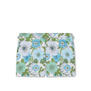 Pánské Kalhoty Tom Ford 60'S Floral Print Swim Krátké Blankyt | 918056-THM