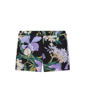 Pánské Kalhoty Tom Ford Bold Orchid Print Swim Krátké Fialové Levandule | 025498-SXB