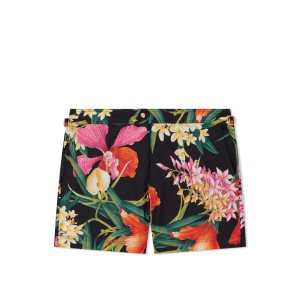 Pánské Kalhoty Tom Ford Bold Orchid Print Swim Krátké Fialové Červené | 374619-CLB