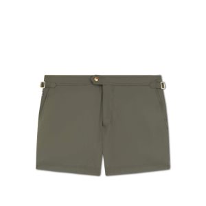 Pánské Kalhoty Tom Ford Compact Poplin Swim Krátké Tmavě Zelene | 534086-QGT