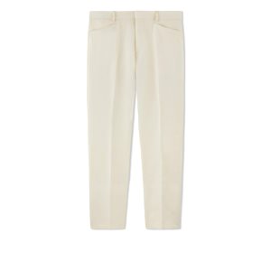 Pánské Kalhoty Tom Ford Fine Poplin Atticus Trouser Bílé | 901823-XZE