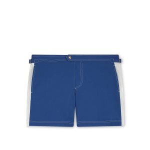 Pánské Kalhoty Tom Ford Nylon Pruhovaný Swim Krátké Blankyt | 467320-CKP