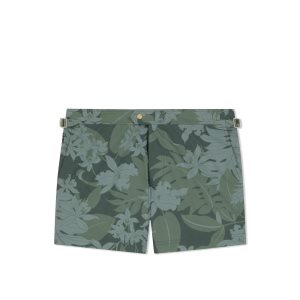 Pánské Kalhoty Tom Ford Orchid Camo Print Swim Krátké Zelene | 314726-ILS