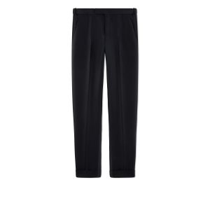 Pánské Kalhoty Tom Ford Organza Reverse Twill Cooper Trouser Černé | 940873-XRI
