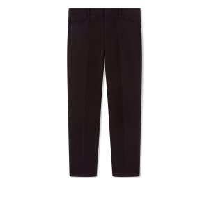 Pánské Kalhoty Tom Ford Vlna Mohair Twill Atticus Trouser Vínové | 981435-DXG