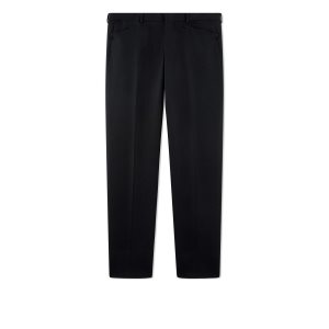 Pánské Kalhoty Tom Ford Whipcord Atticus Trouser Černé | 612830-VRP