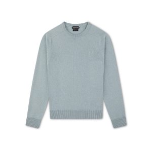 Pánské Knitwear Tom Ford Cashmere Saddle Crew Blankyt | 956471-PUT