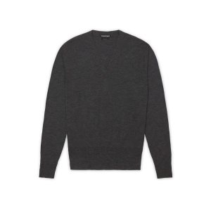 Pánské Knitwear Tom Ford Cashmere Silk V-neck Šedé | 341980-VPQ