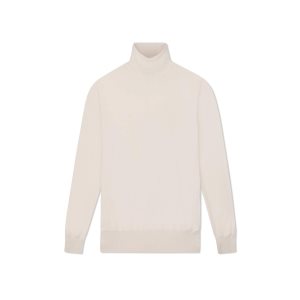 Pánské Knitwear Tom Ford Fine Gauge Cashmere Silk Roll Neck Bílé | 986053-MRF