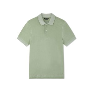 Pánské Knitwear Tom Ford Towelling Polo Mátově Zelená | 371498-WFB