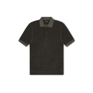 Pánské Knitwear Tom Ford Towelling Polo Olivy Zelené | 743560-XLR