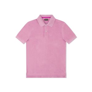Pánské Knitwear Tom Ford Towelling Polo Peony | 821397-FGB