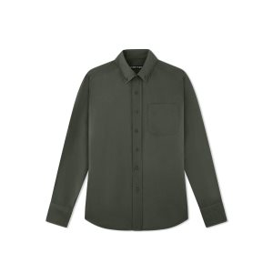 Pánské Košile Tom Ford Bavlněné Cashmere Twill Slim Fit Asphalt | 347695-BYM