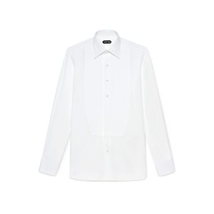 Pánské Košile Tom Ford Poplin Classic Fit French Cuff Evening Bílé | 971085-MEZ