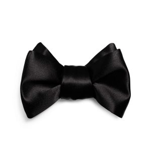 Pánské Kravaty Tom Ford Satin Classic Pre-tied Evening Bow Černé | 895210-ZDX