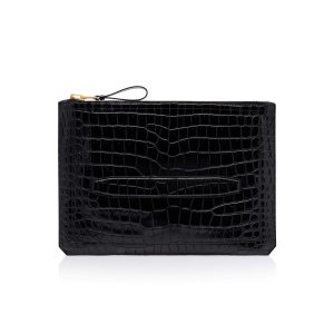 Pánské Kufříky Tom Ford Printed Alligator Buckley Handle Portfolio Černé | 712408-OYW