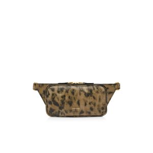 Pánské Ledvinka Tom Ford Distressed Leopard Print Small Zip Leopard | 835709-MLJ
