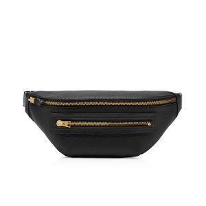 Pánské Ledvinka Tom Ford Grain Læder Buckley Černé | 905124-SPR