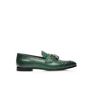 Pánské Loafers Tom Ford Printed Alligator Sean Tassel Zelene | 984576-XIG