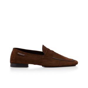 Pánské Loafers Tom Ford Semišové Berwick Hnědé | 138206-RUZ