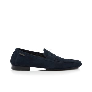 Pánské Loafers Tom Ford Semišové Berwick Indigo | 471938-SQL