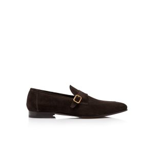 Pánské Loafers Tom Ford Semišové Dover Čokolády | 847569-XQZ