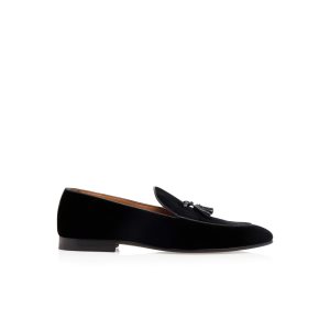 Pánské Loafers Tom Ford Velvet Liam Tassel Černé | 082413-ZEP