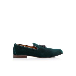Pánské Loafers Tom Ford Velvet Nicolas Pantofle Tmavě Zelene | 081932-QUE