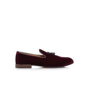 Pánské Loafers Tom Ford Velvet Nicolas Pantofle Cranberry | 813926-OXW