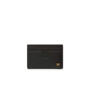 Pánské Malé Peněženky Tom Ford Polished Goat Classic Cardholder Černé | 957310-ZUF