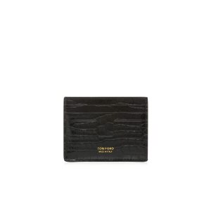 Pánské Malé Peněženky Tom Ford Printed Alligator Cardholder Černé | 364710-TGV