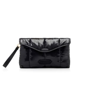 Pánské Malé Peněženky Tom Ford Prošívaný Nylon Clutch Černé | 564921-WAI