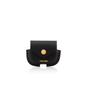 Pánské Malé Peněženky Tom Ford Small Grain Læder Airpod Case Černé | 408237-MIH