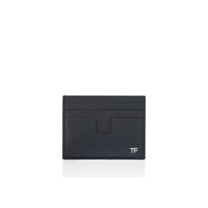 Pánské Malé Peněženky Tom Ford Small Grain Læder Cardholder Blankyt | 932485-WVN