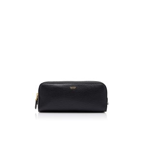 Pánské Malé Peněženky Tom Ford Soft Grain Læder Toiletry Case Černé | 270518-ZEY