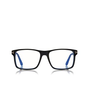 Pánské Optický Tom Ford Blue Block Rectangular Magnetic Černé | 357684-VZK