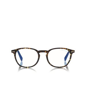 Pánské Optický Tom Ford Blue Block Round Černé | 095612-UWS