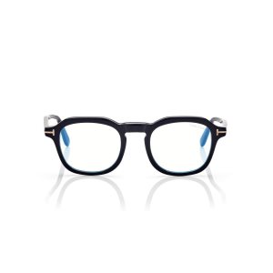 Pánské Optický Tom Ford Blue Block Round Černé | 819364-WXJ