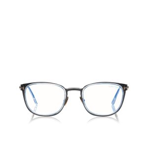 Pánské Optický Tom Ford Blue Block Slim Rectangular Černé | 987351-FYV