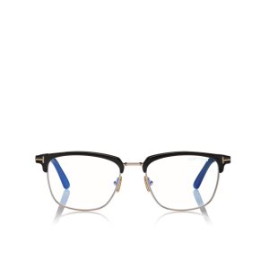 Pánské Optický Tom Ford Blue Block Soft Square Magnetic Bridge Černé | 659712-UVC