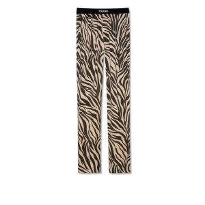 Pánské Pyžamové Kalhoty Tom Ford Printed Silk Hnědé | 163948-RUM