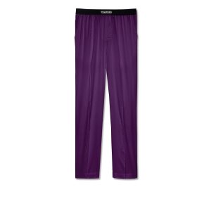 Pánské Pyžamové Kalhoty Tom Ford Silk Fialové | 493152-KFZ