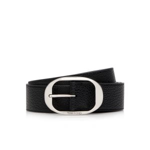 Pánské Pásky Tom Ford Grain Læder Oval Černé | 612487-EDH